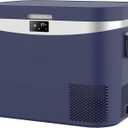 Megiu Car Refrigerator, Portable Car Fridge 12V Refrigerator 19 Quart (18 Liter) Freezer Compressor Cooler 12V/24V DC 110240 V AC for Outdoor, Camping, Travel, Home Use -0.4~+59 (Blue)