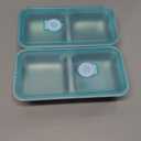 2Pcs 304 Stainless Steel Bento Boxes, 30 oz 2 Compartments Portable Food Storage Containers Snack Boxes with Leakproof Lids, Divided Meal Prep Lunch Box Food Container Dishwasher Safe