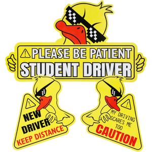 SINGARO New Driver Magnet for Car, 3pcs Cute Duck Car Magnets Student Driver Sign,Car Bumper Student Driver Reflective Sign,Car Exterior Accessories