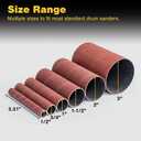 Dark Stone Sanding Sleeves for Oscillating Spindle Sander, Aluminum Oxide, 6-Pack (3, Inches, 80)