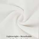 Zylioo White Linen Palazzo Pants for Tall Ladies 6Ft Height, High Waisted Long Casual Trousers, 2XL