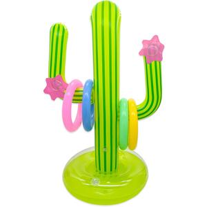 Inflatable Cactus Ring Toss Game - Hawaiian Pool Games Cactus for Summer Party Supplies Favors - Pool Beach Party Decoration Supplies