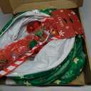 Cat Tunnel Christmas Tree Skirt, Green Christmas Tree Cat Tunnel Bed with Star and Toys, Hanging Pom Ball Plush Washable Cushion Peekaboo Playground for Small Medium Rabbit Xmas Decor