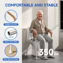 Loyoda Heavy-Duty Steel Toilet Seat Riser with Plush Memory Foam & Flip-Up Seat - Secure 350 lbs Capacity, Adjustable Height Raised Toilet Seat for SeniorsPregnant, Disabled, Handicapped
