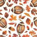 2 x 100 Pcs Fall Football Disposable Paper Luncheon Napkin 6.5 Inch