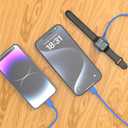 QZIIW Apple Watch Charger,Apple iWatch Magnetic Fast Charger to USB C Cable,3 in 1 Multi Charging Cable 6 FT Compatible with Watch Series Ultra 3/2/SE/11/10/9/8/7/6/5/4/3/2/1,iPhone 17/16/15/14/13/12 (Blue)