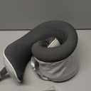 Travel Pillows for Airplanes Ergonomic Memory Foam Neck Pillow for Travel - 360 Head & Neck Support for Sleeping on Flights, Cars, Trains & Office (Gray-1)