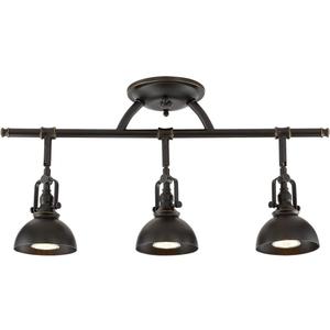 Kira Home Broadway 23" 3-Light Industrial Directional Track Light, Bronze Finish