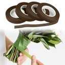 2 x BYH 30 Yard Floral Tapes, 12 Rolls Floral Tapes Stem Wrap 1/2in Wide DIY Flower Tape Flexible Sticky Materials Stem Wrap Tape for Bouquets Arrangements Wedding Corsages Floral Crafts (Coffee color)