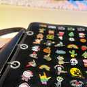 Portable Enamel Pin Trading Book & Display Bag, 6-Page Portable Display Bag for Collectors, Travel Brooch Organizer with Transparent PVC, Holds 300+ Pins.(6 Black Pages 5 SPacers,Without Accessories)