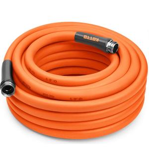 Kotto 100 ft Expandable Garden Hose, Water Hose for Outside with 10 Spray Nozzles, Brass Connector, Leak-Proof, Orange