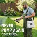 DEGGE Battery Powered Sprayer 2 Gallon, 7.4V Powerful Electric Pump Sprayer, Weed Killer Sprayers with Rechargeable Handle & 5 Mist Nozzles & Retractable Wand & Adjustable Strap for Lawn, Garden, Yard