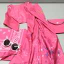 Cowgirl Costume Girls Kids Disco Outfits Movie Heroine Dress Up for Halloween Birthday Cosplay Party 130(5-6 Years), Hot Pink)