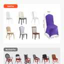 VEVOR Chair Covers, Polyester Spandex Chair Cover, Stretch Slipcovers for Wedding Party Dining Banquet Flat-Front Chair Covers (Purple-a, 50PCS)