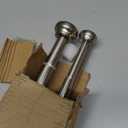 Modern Double Curtain Rods, Matte Nickel Curtain Rod 72-144 Inch Length Drapery Rods with Simple Decorative End Caps 1 Inch Front and 5/8 Inch Diameter Back Dual Curtain Rod Telescoping Window Rods