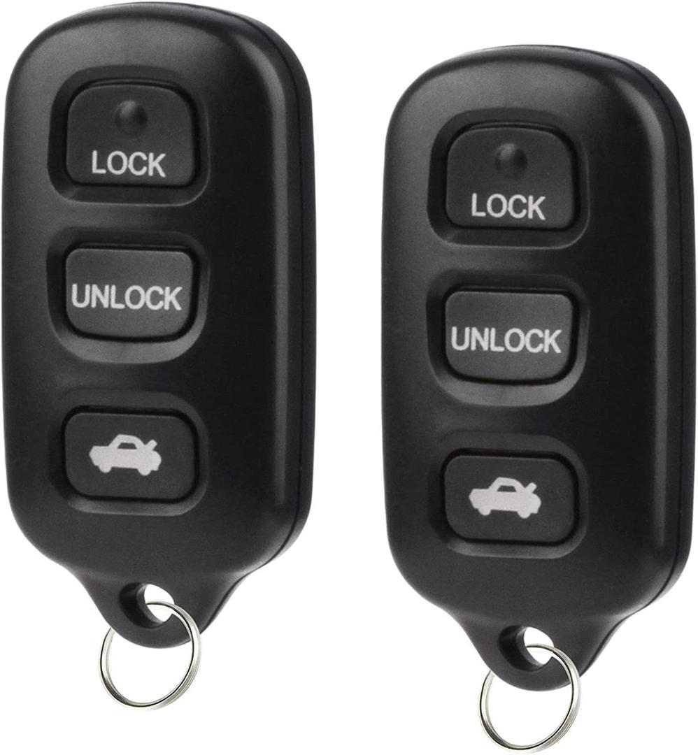 Key Fob Keyless Entry Remote Replacement for Toyota Camry 2000 2001 2002 2003 2004 2005 2006 /2002-2006 Solara with FCC IDGQ43VT14T (Set of 2)