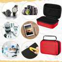 Relaxweex EVA Hard Case with Customizable Foam 13.5 x 9.8 x 5.5 Inchprotective EVA Carrying Case Shockproof Outdoor for Camera, Digital Products, Electronic Instruments with Knife, Red