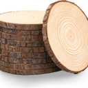 Set of (10) 7-9 inch Wood Slices for centerpieces, Arts and Crafts, and Rustic Home Decor! Wood Slice centerpieces, Wood Rounds, Tree Slices (Small 7-9 inch)