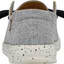 HEYDUDE Women's Wendy Chambray Lace-Up Loafers (6, White Blue 2)