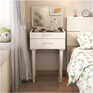 Makeup Vanity with Lights, Small Makeup Vanity Desk 3 Lighting Modes with Adjustable Brightness, Vanity Makeup Desk with Drawers Suitable for Writing Desk/Dressing Table/Bedside Table. (50x40x78cm, White)