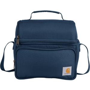 Carhartt Insulated 12 Can Two Compartment Lunch Cooler, Durable Fully-Insulated Lunch Box, Navy (Blue)