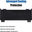 LokoCar Low Pressure Drop Transmission Oil Cooler LPD47391 4739 40,000 GVW with Mounting Hardware Black