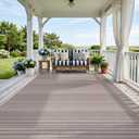 Outdoor Rug 6x9 Beige Washable Outside Rugs for Patios Porches Stiripe Linear Modern Waterproof Durable Non-Shedding, Easy-to Clean Deck Balcony Indoor Outdoor Carpet (6 x 9 Beige)