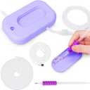 AIYUNDI Electric Diamond Painting Pen, Vacuum Diamond Art Pens Tools, Diamond Art Accessories, Diamond Painting Kits, 3-Speed Suction, Includes 2 Pens and Storage Tray, Gifts for Men and Women (Purple)