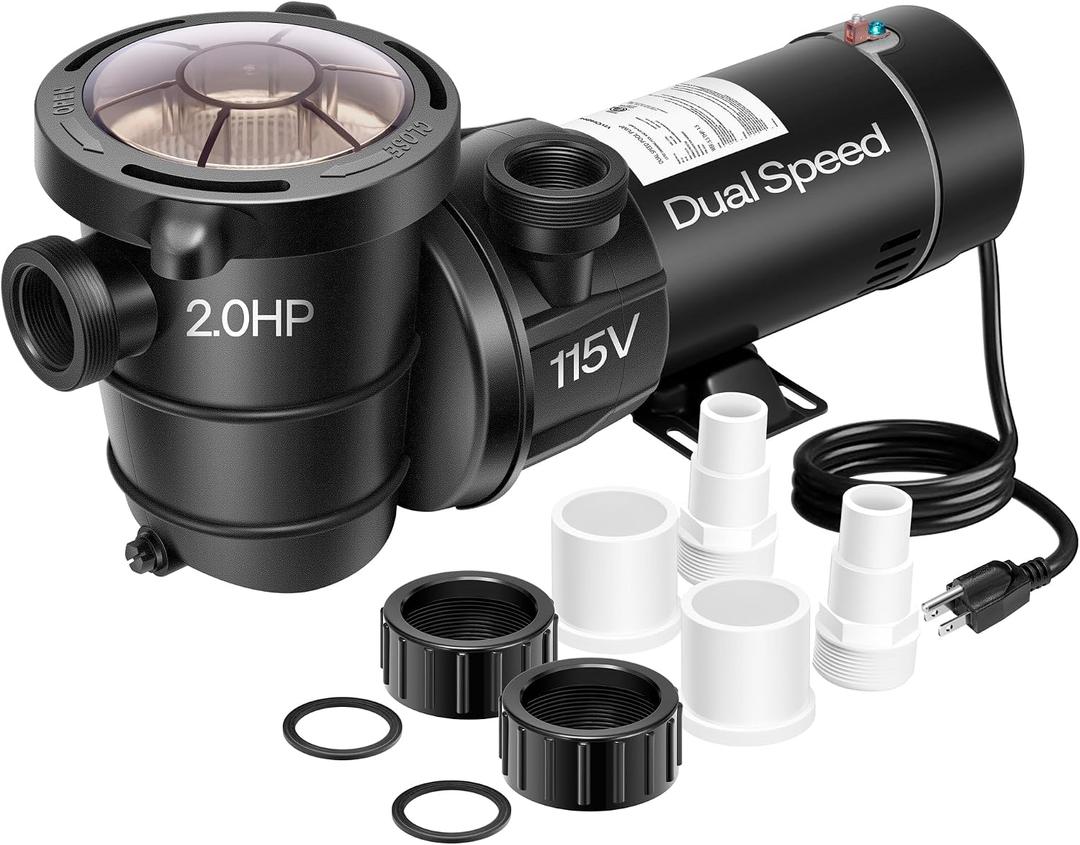 VIVOHOME 2.0 HP 115V Dual Speed Above Ground Pool Pump