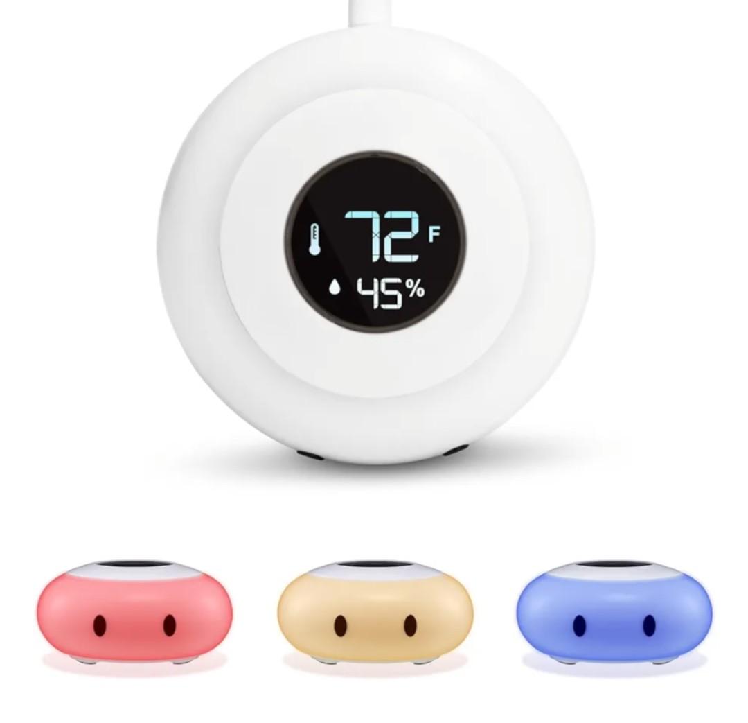 LittleHippo Kelvin Color Changing Night Light, Room Thermometer and Hygrometer (Humidity Monitor) for Nursery, Baby's Bedroom, Child's Room