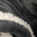 Electric Heated Blanket 72"x84" Full Size - Dual-Sided with Microplush & Sherpa Fabric, 4 Heat Settings & 10 Hours Auto Off, Machine Washable - Iron Gray