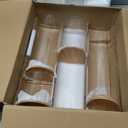 Airtight Glass Jars with Bamboo Lids, Glass Food Storage Containers Set - Set of 4 Kitchen Canisters for Sugar, Candy, Cookie, Rice and Spice Jars