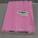 YAOSHENG [100 counts] Jumbo Smoothie Straws, Boba Straws, Disposable Drinking Pink straws (0.47'' wide 9.06" long)