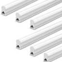 6 Pack T5 LED Shop Light, 4FT, 2200lm, 6500K Led Tube Lights Indoor, Ceiling and Under Cabinet Lighting, Plug in Bar Light for Room Garage Workshop, Corded Electric with ON/Off Switch