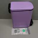 Cesun Small Bathroom Trash Can with Lid Soft Close, Step Pedal, 6 Liter / 1.6 Gallon Stainless Steel Garbage Can with Removable Inner Bucket, Anti-Fingerprint Finish (Purple)