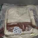 LOVEVOOK 40L Travel Backpack Carry on Flight Approved, Personal Item Bag with 3 Packing Cubes, Travel Backpack for Women Fits 17" Laptop, Water-resistant Carry On Bag for Airplanes (White & Brown)