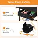 36 In Dog Grooming Table with Drawer & Wheel for Medium Large Dog at home