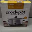 Crock-Pot 7-Quart Manual Slow Cooker, Family Size Serves 8+ People & Fits 6-lb Roast, Removable Stoneware with Warming Setting, Dishwasher Safe for Easy Cleanup, Stainless Steel