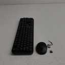 Wireless Keyboard and Mouse Combo, Ergonomic Full Size Typewriter Retro Round Keycaps Keyboard, Compatible with Windows, PC, Perfer for Home and Office Keyboards (Black