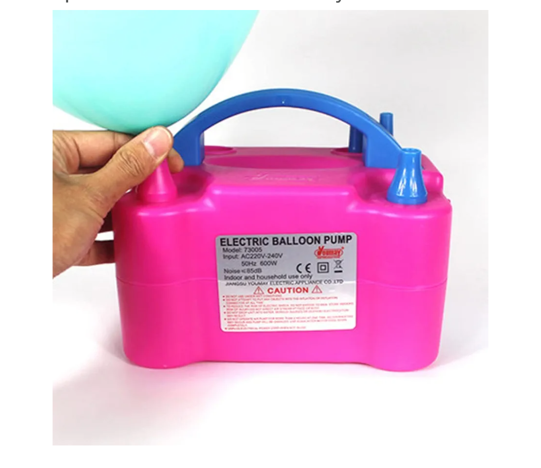 Balloon Pump Electric,110V 600W Balloon Blower Inflator Dual Nozzle Air Pump Balloons Inflator for Decoration, Party, Sport,Gifts:2 Balloon Tying Tools