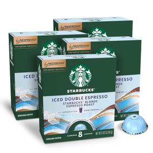 Starbucks by Nespresso Vertuo, Iced Blond Roast Coffee, 32-count Coffee Pods, Brews 2.7 oz.