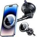 Car Mount【Upgraded Strongest Magnetic&Suction】Phone Holder Cell Stand for Dashboard Windshield Vent, Tesla Truck Cradle for iPhone 17 Pro Max 16 15 14 13 12 Android