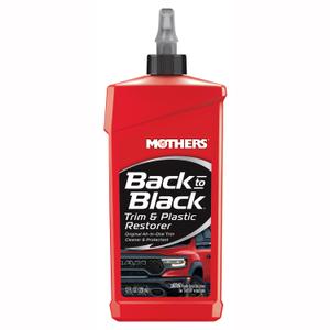 Mothers Back-to-Black Trim & Plastic Restorer, 12 oz. Removes Oxidation, Dirt & Wax Residue Restores Faded Trim & Provides Long-Lasting Protection (06112)