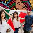 Kenning 300 Pcs Hispanic Heritage Month Giveaways Acrylic Keychains, Silicone Bracelets, Button Pins Gift Bulk for Women, Men, and Cultural Celebrations