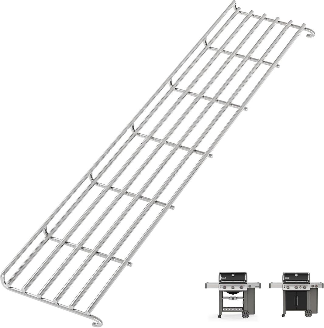 66044 Stainless Steel Warming Rack for Weber Genesis ll E-310, ll S-310, II S-335, II SE-310Grills, Grill Parts for Weber Genesis ll 300 Series Gas Grill Grate, 304Stainless Steel