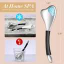 3-in-1 Cryo Gua Sha Facial Tools, Ice Roller Globes for Women Face and Eyes Massager, Unbreakable Stainless Steel Face Sculpting Skin Care Tools, Esthetician Supplies with Carry Case