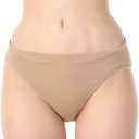 iMucci Professional Girl Ballet Nude Dance Briefs Women - Beige Velvet Nylon Panty Gymnastics Shorts Underwear Under-Pants (Large)