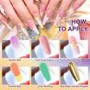 Gradient Painting Gel,9 Bright Spring Summer Colors Ombre 3D Sculpture Gel Painting Effect for Pigment Pat French Manicure Soak of UV Home Salon Easter Eggs Set