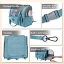Lollimeow Expandable Cat Carrier Backpack for Large Cats - Airline Approved Pet Carrier Backpack for Small Dogs, Hiking & Travel, Waterproof with Breathable Mesh, 14lbs Capacity (Polar Blue, Standard)