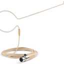 Headset/Headworn Microphone - 4 Pin Mini XLR Head Microphone for Shure Wireless System & Bodypack Transmitter  Beige Single Earhook Omnidirectional Headset Head Mic